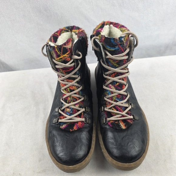 Rieker Z6743 Felicitas Women's Black and Multicolor Ankle Boots Size 38 - Picture 3 of 7